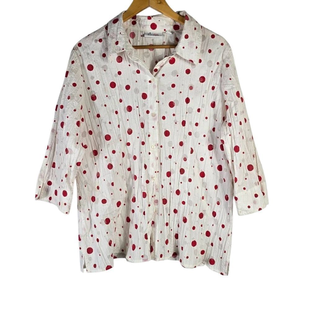 D&Co White Shirt with Red Dots